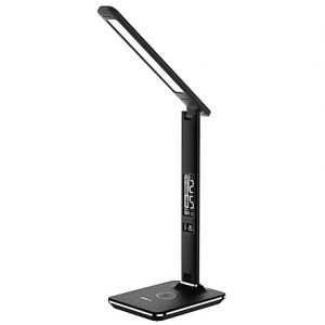 Groov-e Ares LED Desk Lamp with Charging Pad - Black