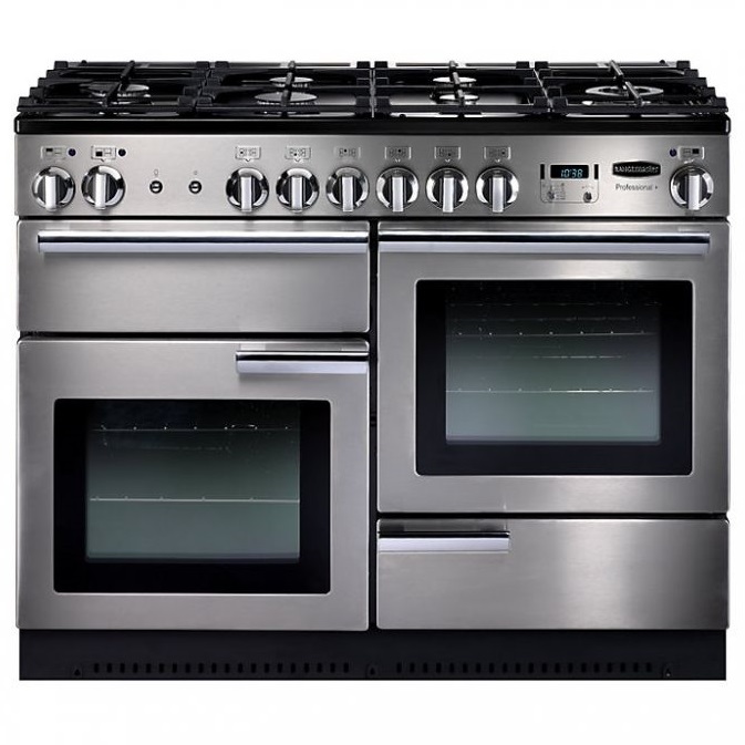 Rangemaster 110cm Professional+ Dual Fuel Range Cooker | PROP110DFFSS/C | Stainless Steel