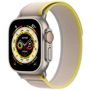 Apple Watch Ultra | 49mm | Titanium | Yellow Beige Trail Loop | S/M MNHK3B/A