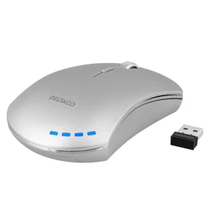 Deltaco Rechargeable Wireless Mouse Aluminium MS800 1