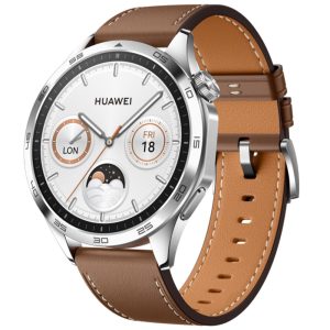 Huawei GT 4 Smartwatch 46mm Silver & Brown 55020BGW 1