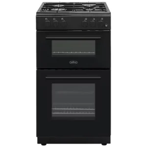 Belling 50cm Gas Cooker | Double Oven | Black | BFSG51TCBKLPG